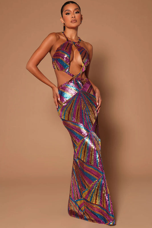 ATRIA Sequin Maxi dress