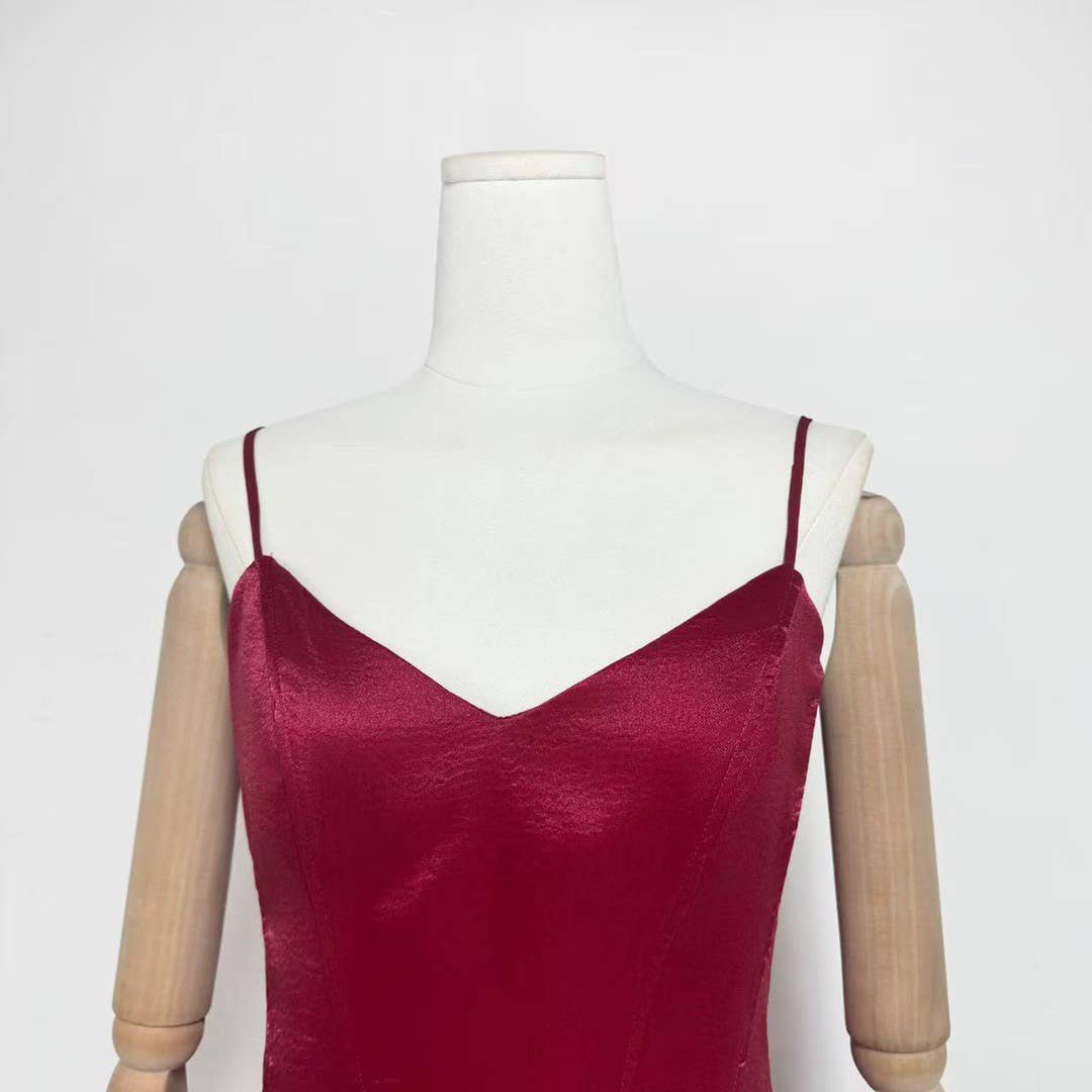 Burgundy Floral Tutu Dress with Sculpted Waistline