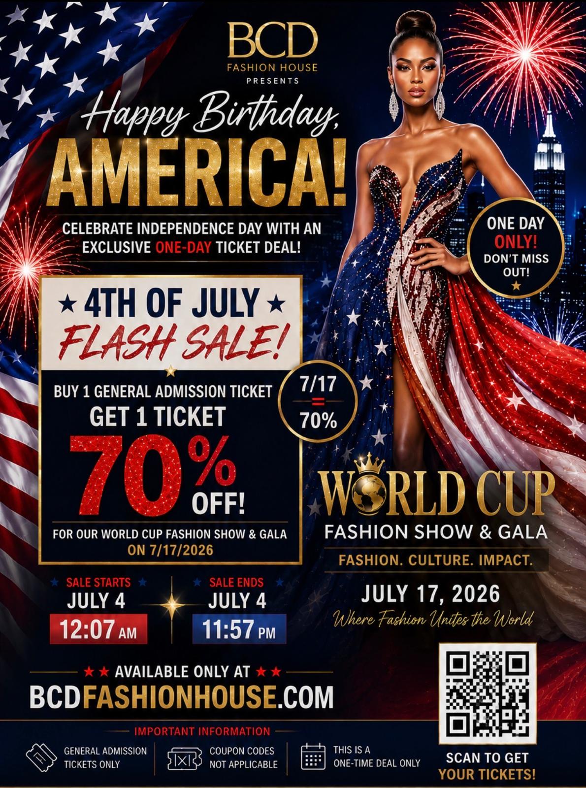 General Admission Ticket — World Cup Fashion Show & Gala