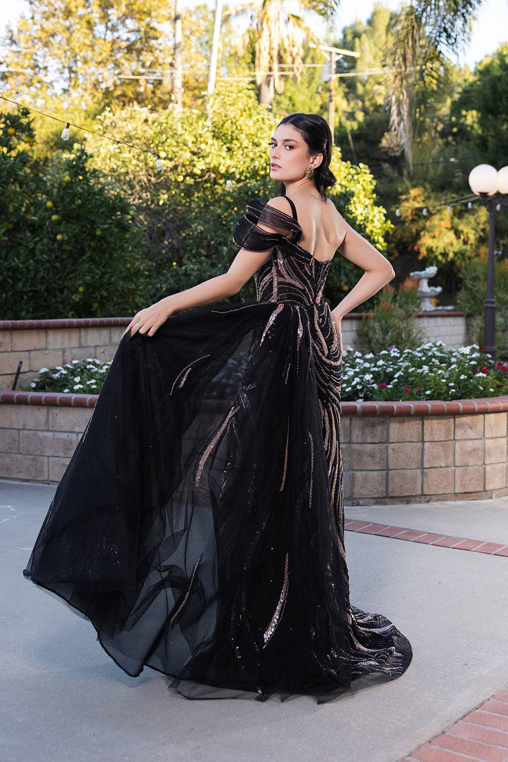 Asymmetrical Sleeveless Gala Gown