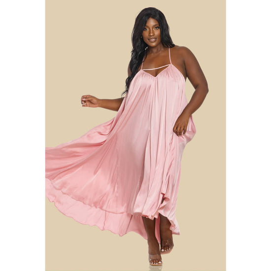 SATIN DRESS PLUS