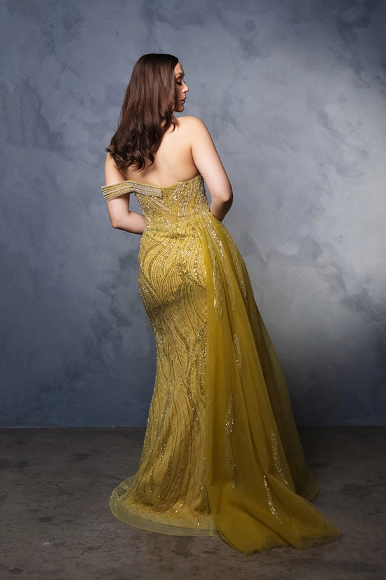Asymmetrical Sleeveless Gala Gown