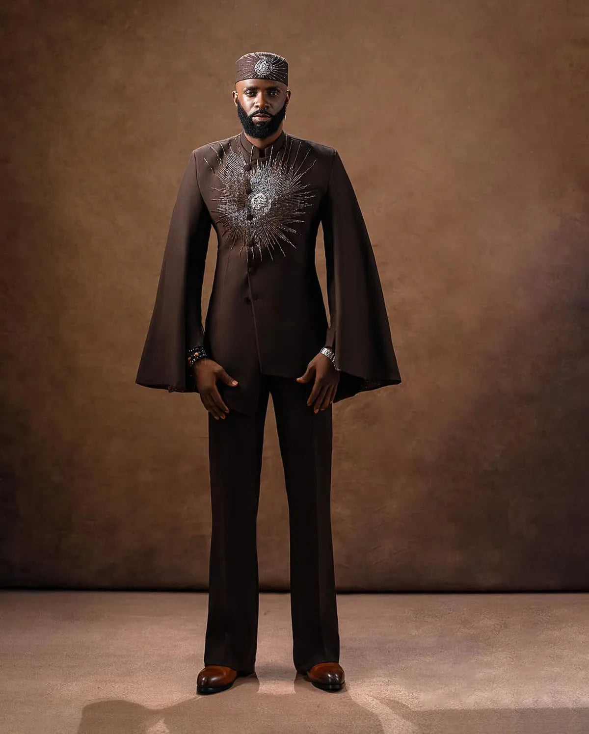 2 Pieces Set Tailor-Made Rhinestone Beaded Single Breasted Groom Customized Coat and Pants