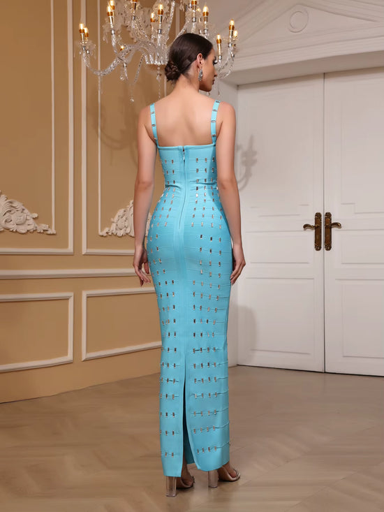 Slim Fit Beaded Strapless bandage Dress