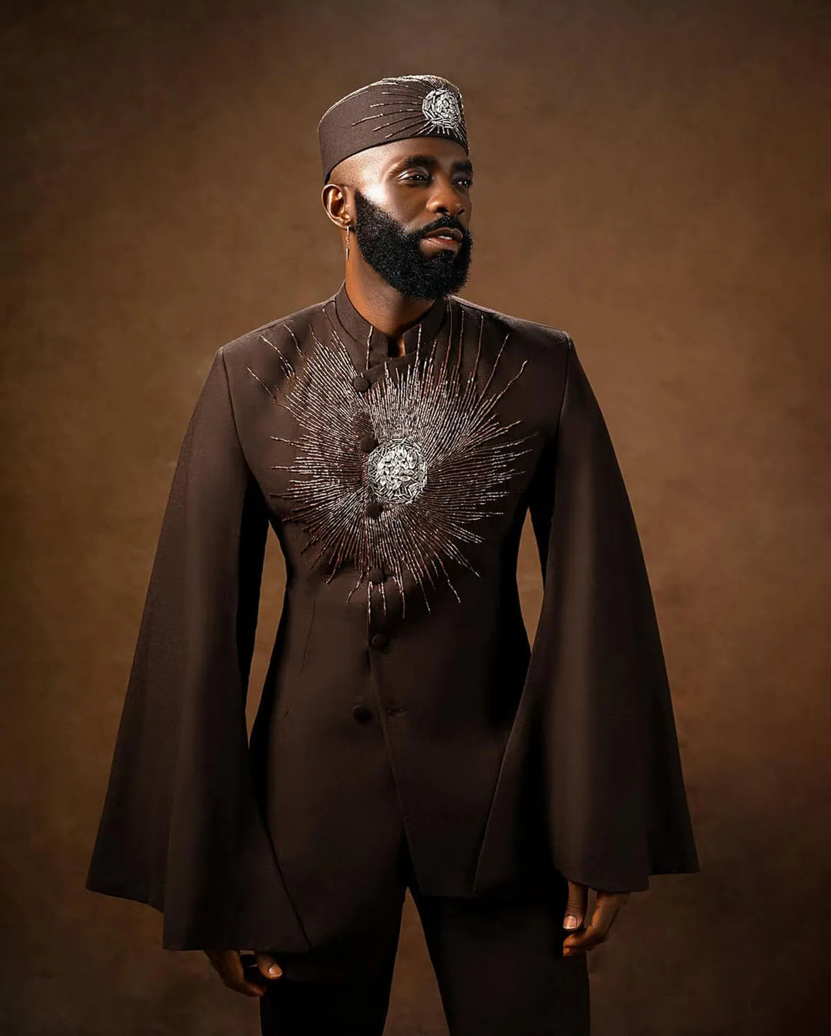 2 Pieces Set Tailor-Made Rhinestone Beaded Single Breasted Groom Customized Coat and Pants