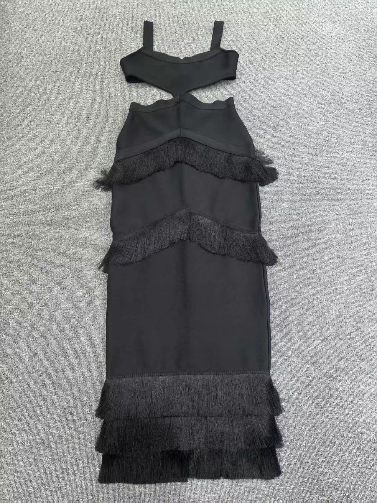 Tassel Detail Open Sides Full Bandage Dress