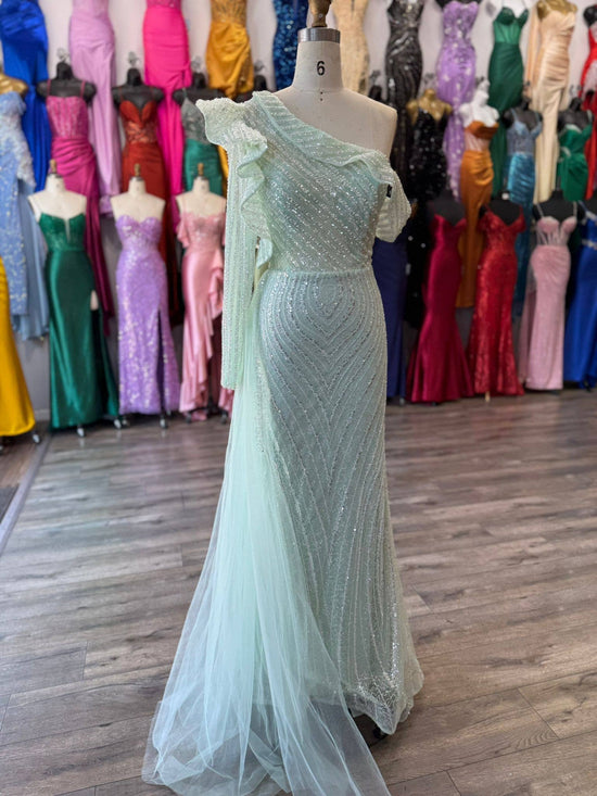 One Sleeve sequin dress