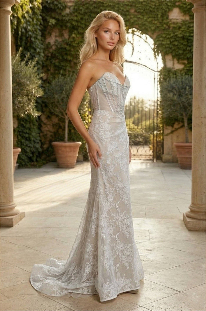 Corset Lace Formal Evening Dress