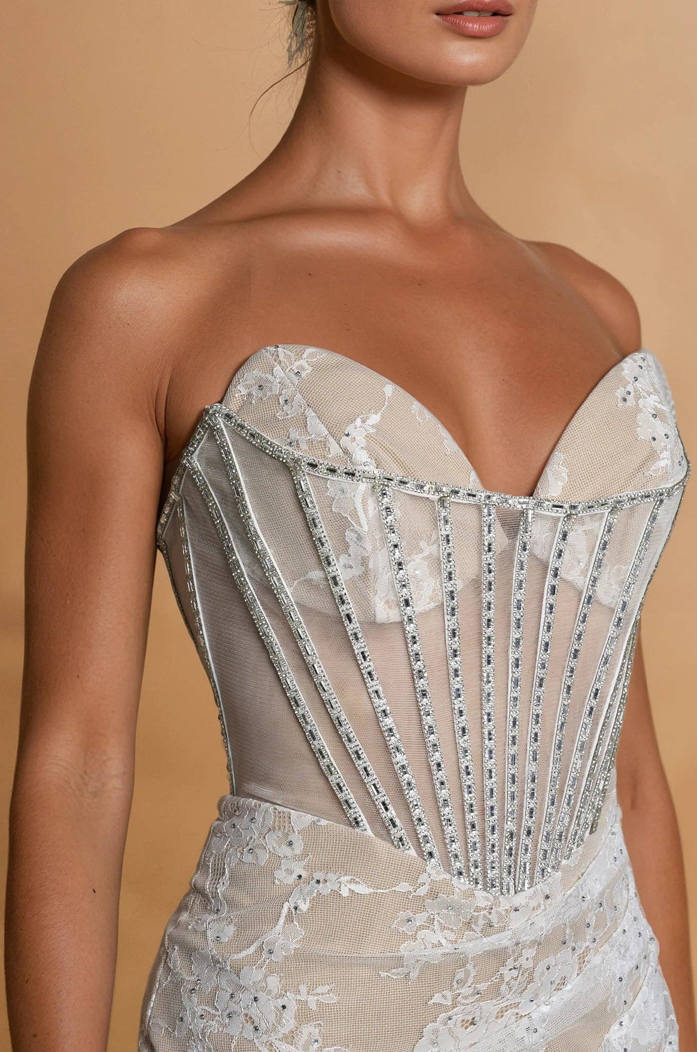 Corset Lace Formal Evening Dress