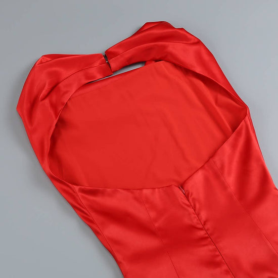 Sexy Halter V Neck Slim Fit Bodycon Dress