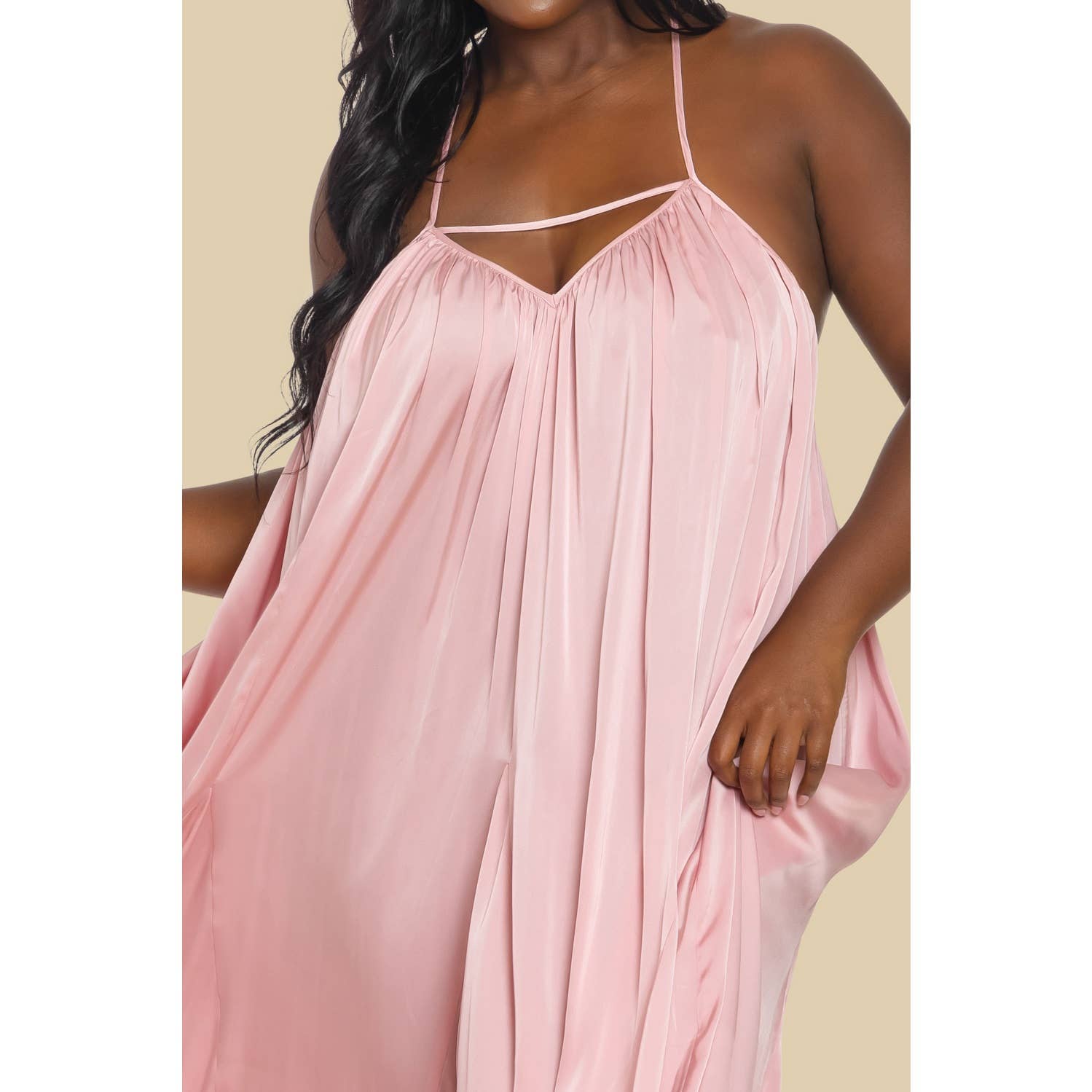 SATIN DRESS PLUS