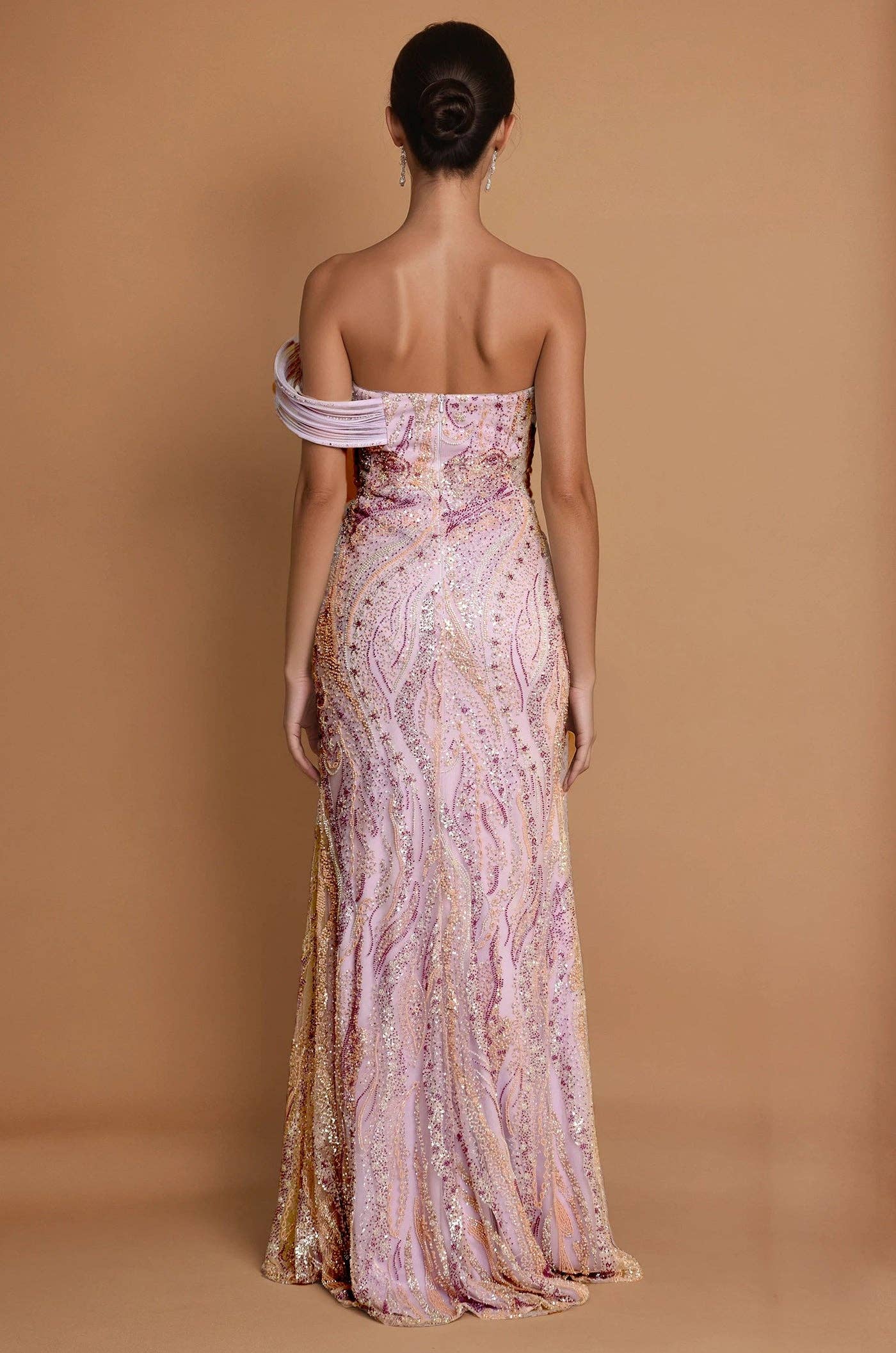 Beaded Architectural Sculptural Couture Dress